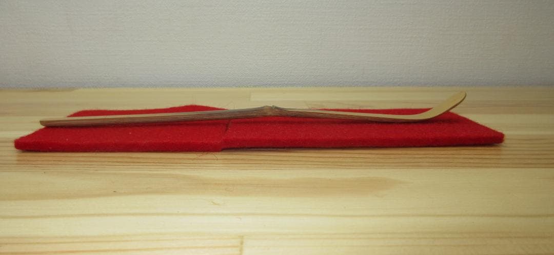 送料込【逢絢亭】茶道具 茶杓 シミ竹 銘「野分」大徳寺 細合喝堂書付 淡完作