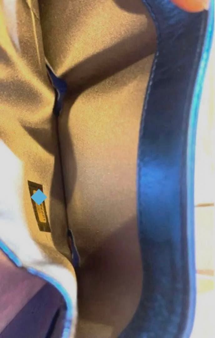 国内正規品未使用に近いシャネルミニ財布レディース三つ折り贈物ブルー二つ折りギフト