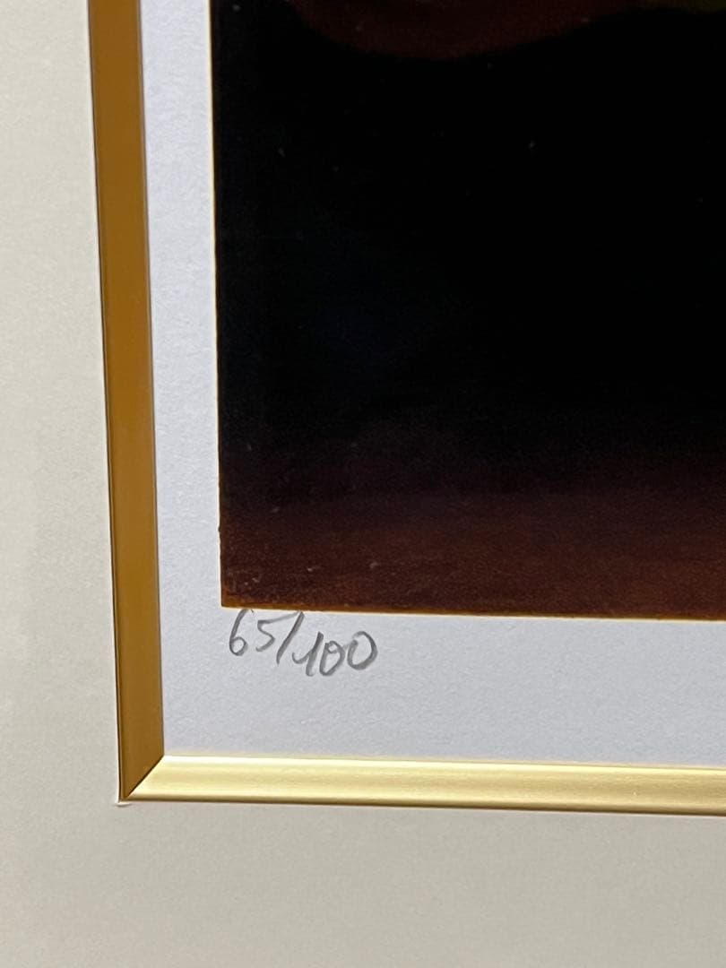 ミッシェル・バテュ「入江にて」65/100 シルクスクリーン 直筆サイン