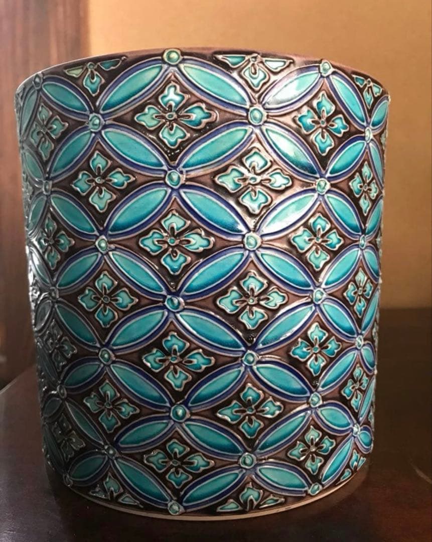 美品　茶道具　水差し　芳山　七宝繋ぎ　陶芸　茶器