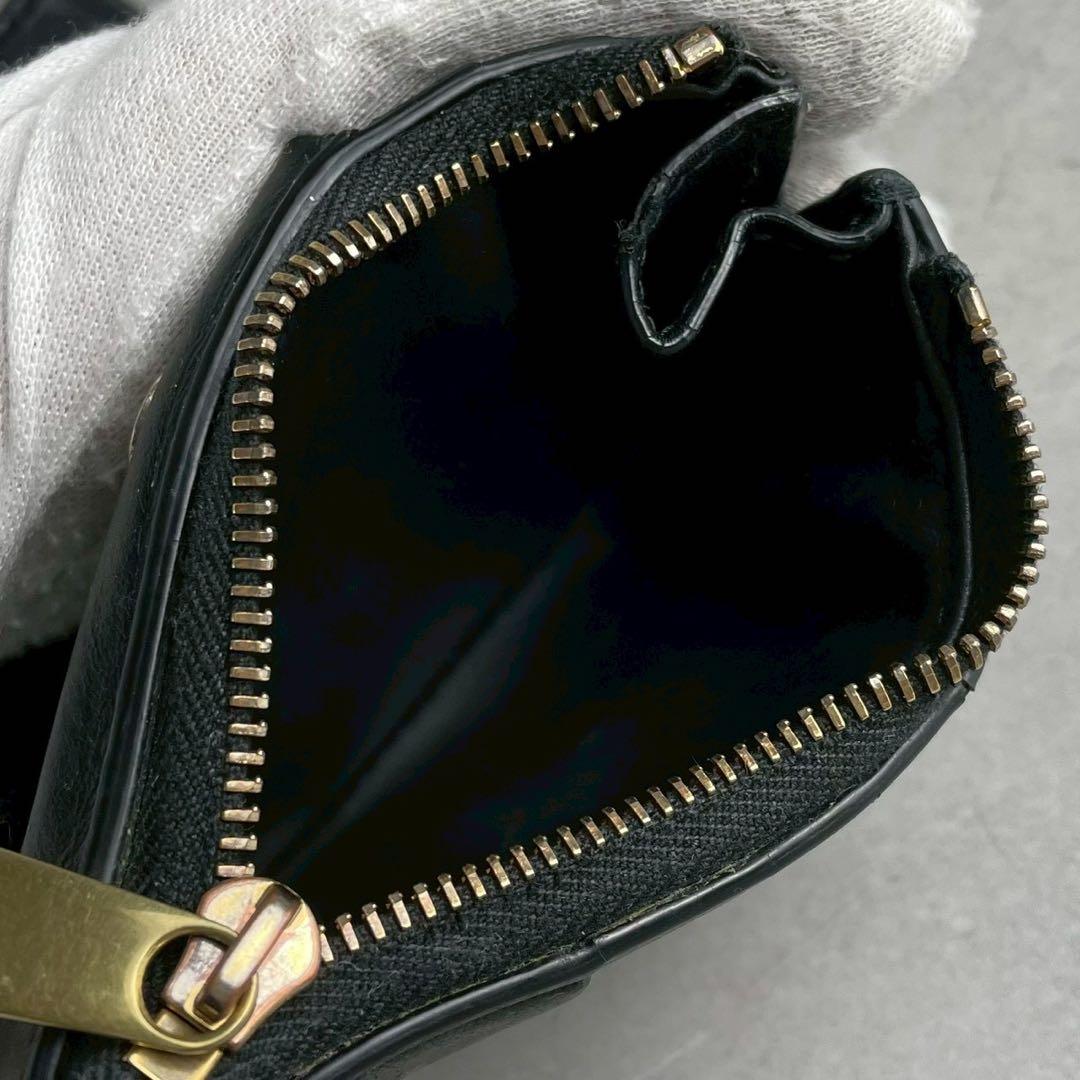 【美品】ボッテガヴェネタ 折り財布 カセット イントレ レザー ブラック 金具