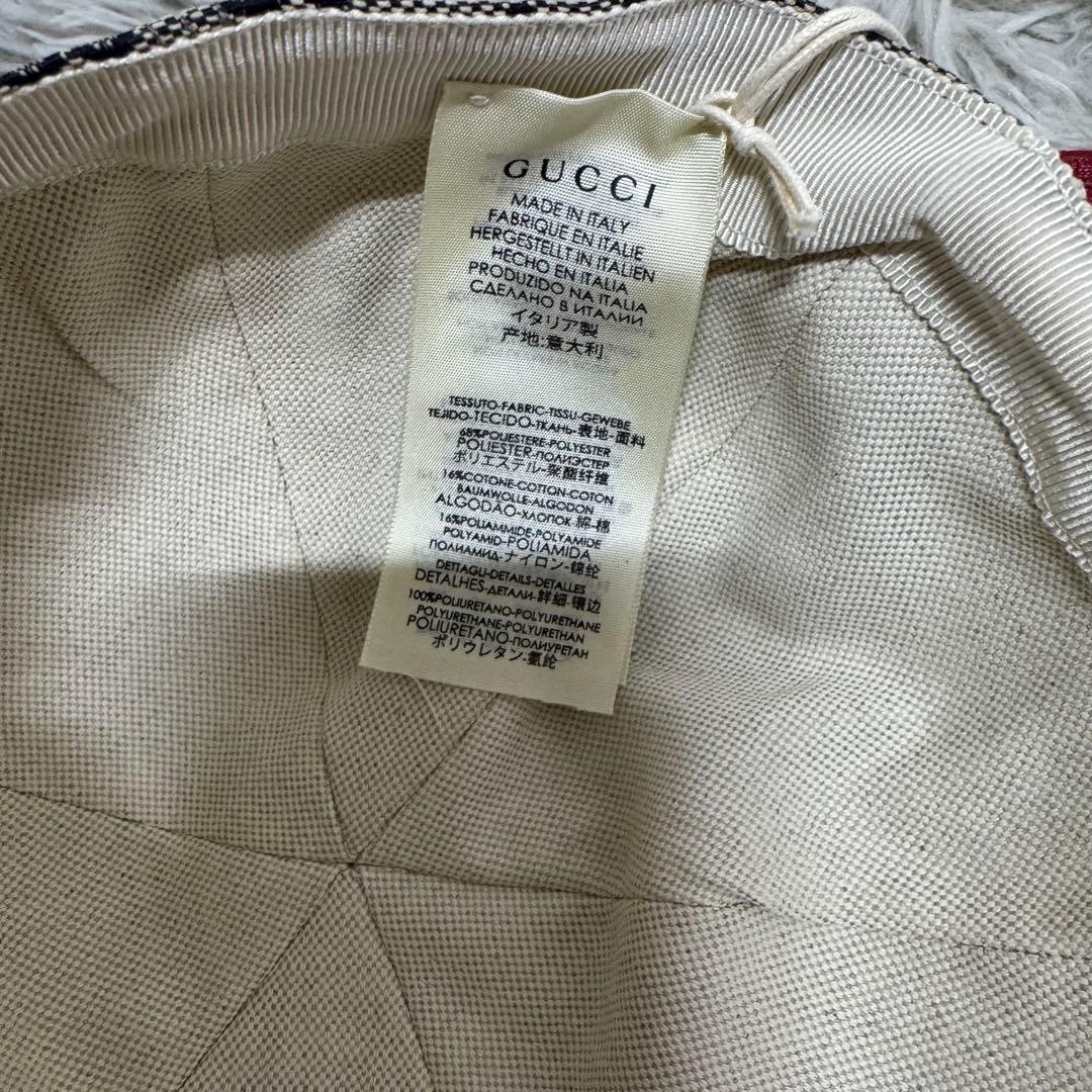 新品タグ、ケース付き GUCCI KIDS HAT GGキャンバス 子供用 帽子