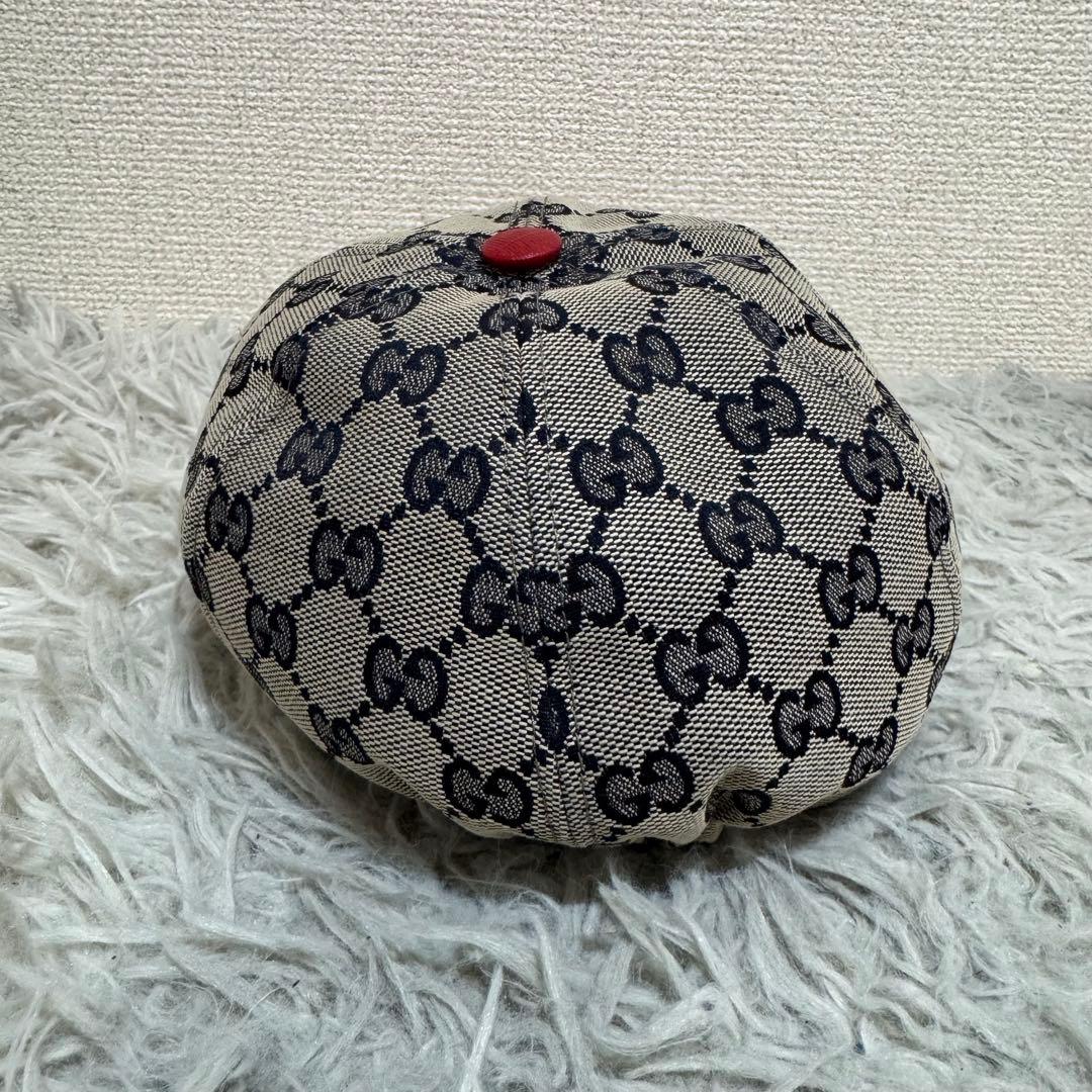 新品タグ、ケース付き GUCCI KIDS HAT GGキャンバス 子供用 帽子