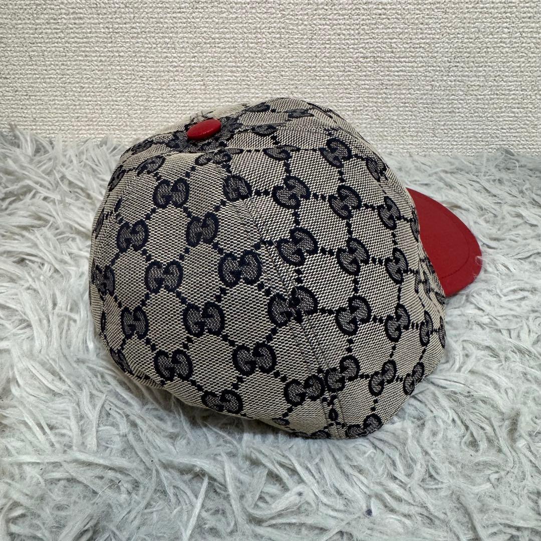 新品タグ、ケース付き GUCCI KIDS HAT GGキャンバス 子供用 帽子