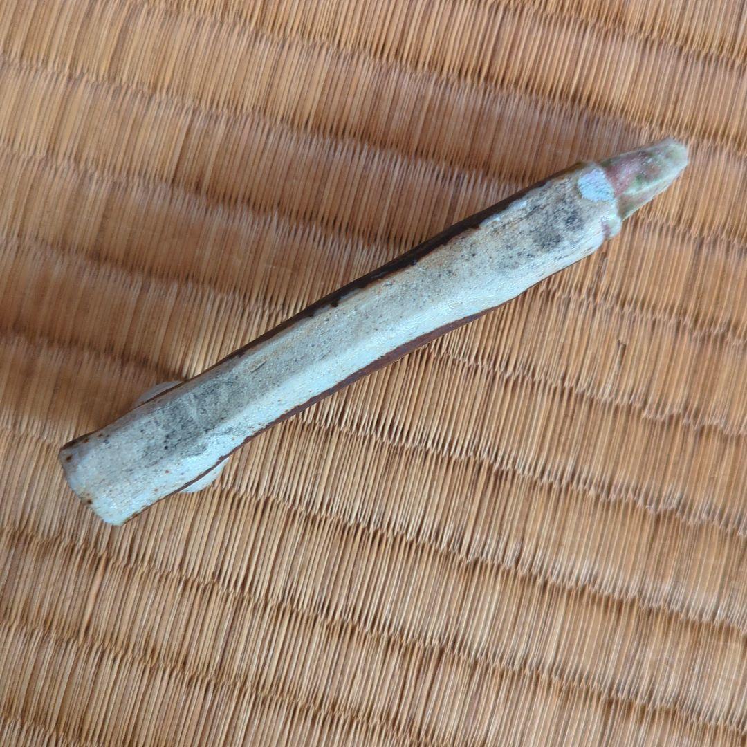 陶器製煙管 木箱付き　織部焼　織部　箸置き