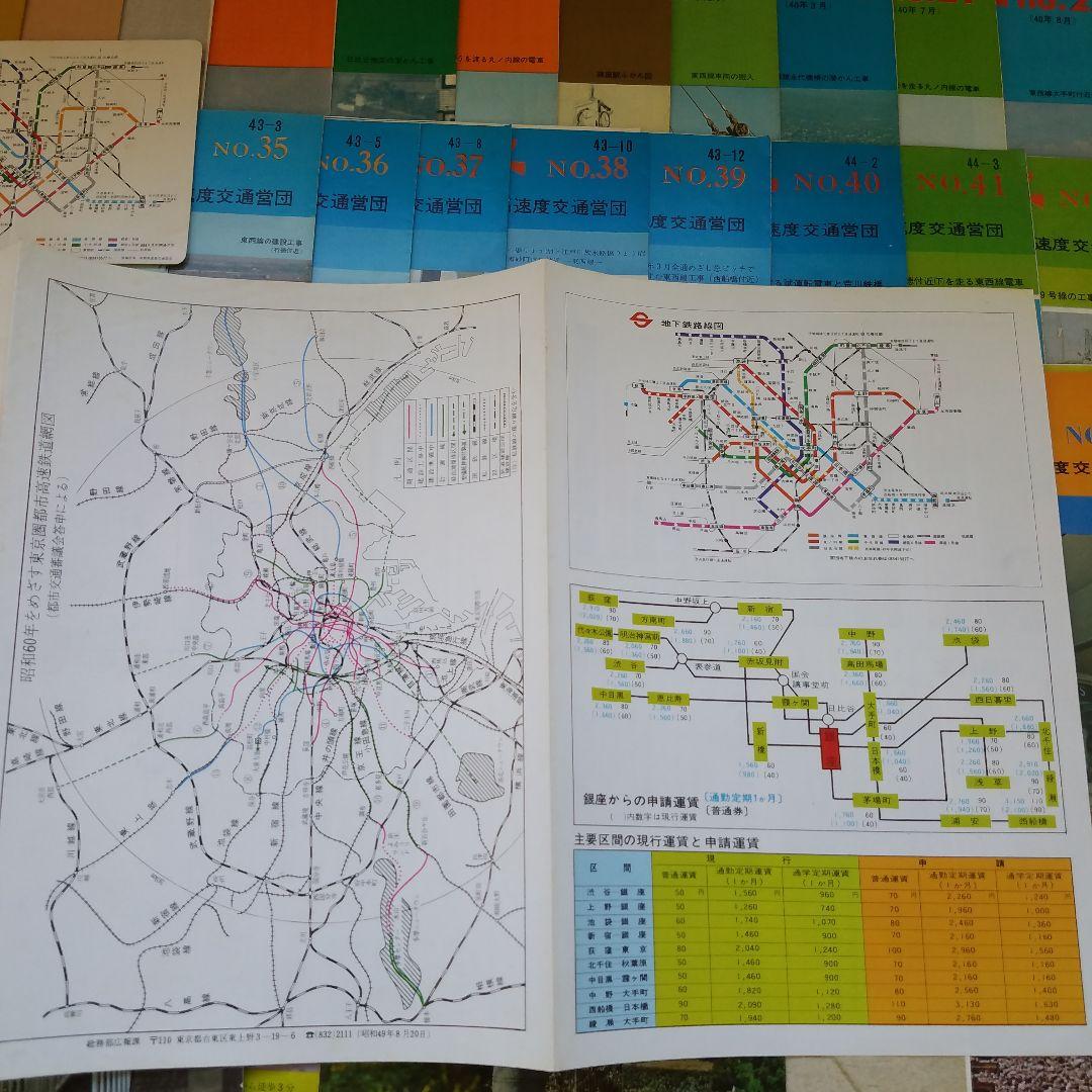 S35年メトロニュース創刊号〜S55年No99　抜け有り67冊まとめ売り+おまけ