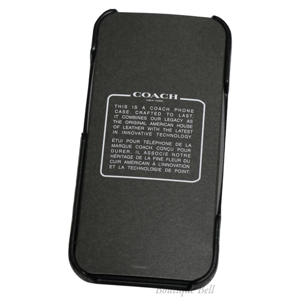 【コーチ】レキシー 恐竜 レザー iPhone16ケース ブラックマルチ