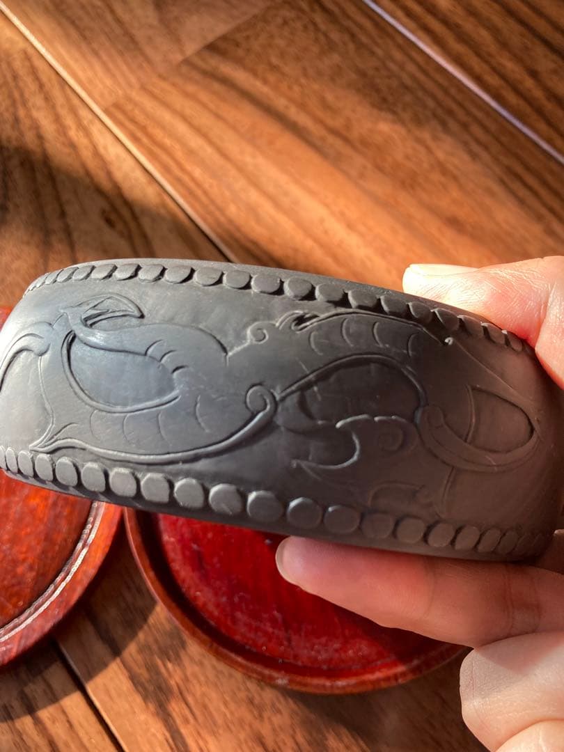 中国硯　端渓硯　端渓　火捺　太鼓硯 水厳　水岩　文房四宝