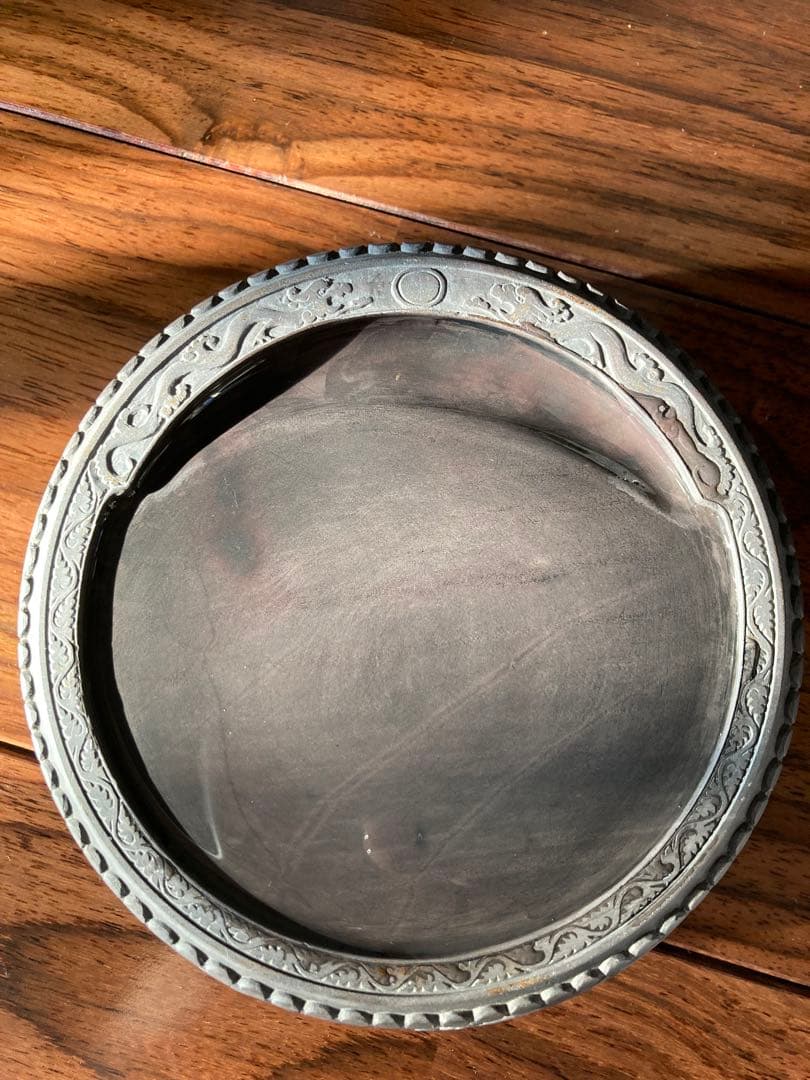 中国硯　端渓硯　端渓　火捺　太鼓硯 水厳　水岩　文房四宝