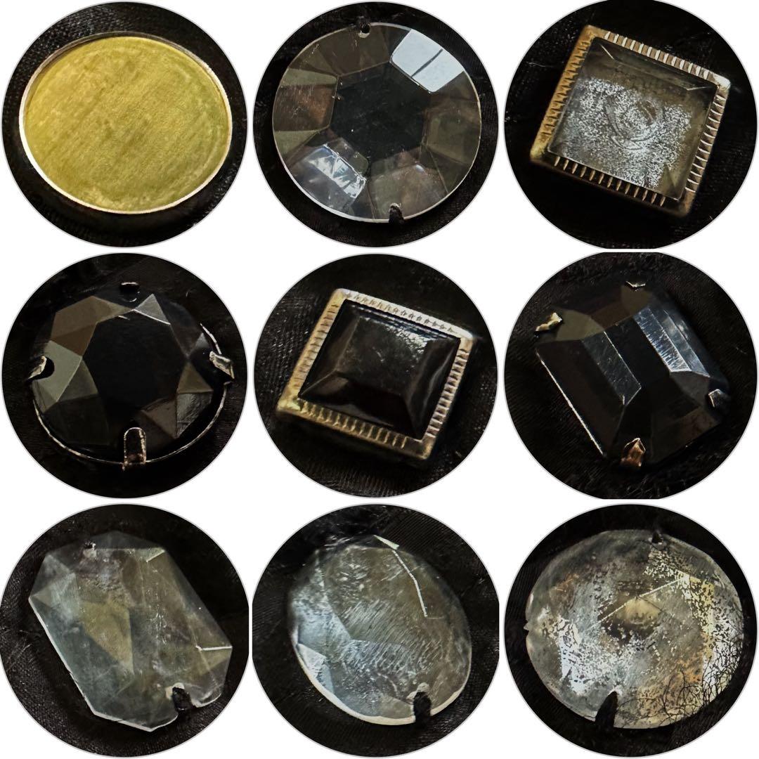 トリココムデギャルソン：希少【12個のビジュ×シャドウ•ボーダー】タンクトップ