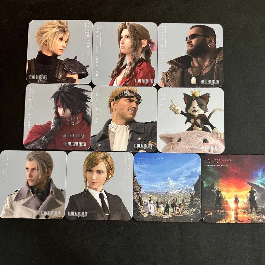 FF7 ファイナルファンタジー7　スクエニカフェ　コースター 10枚セット