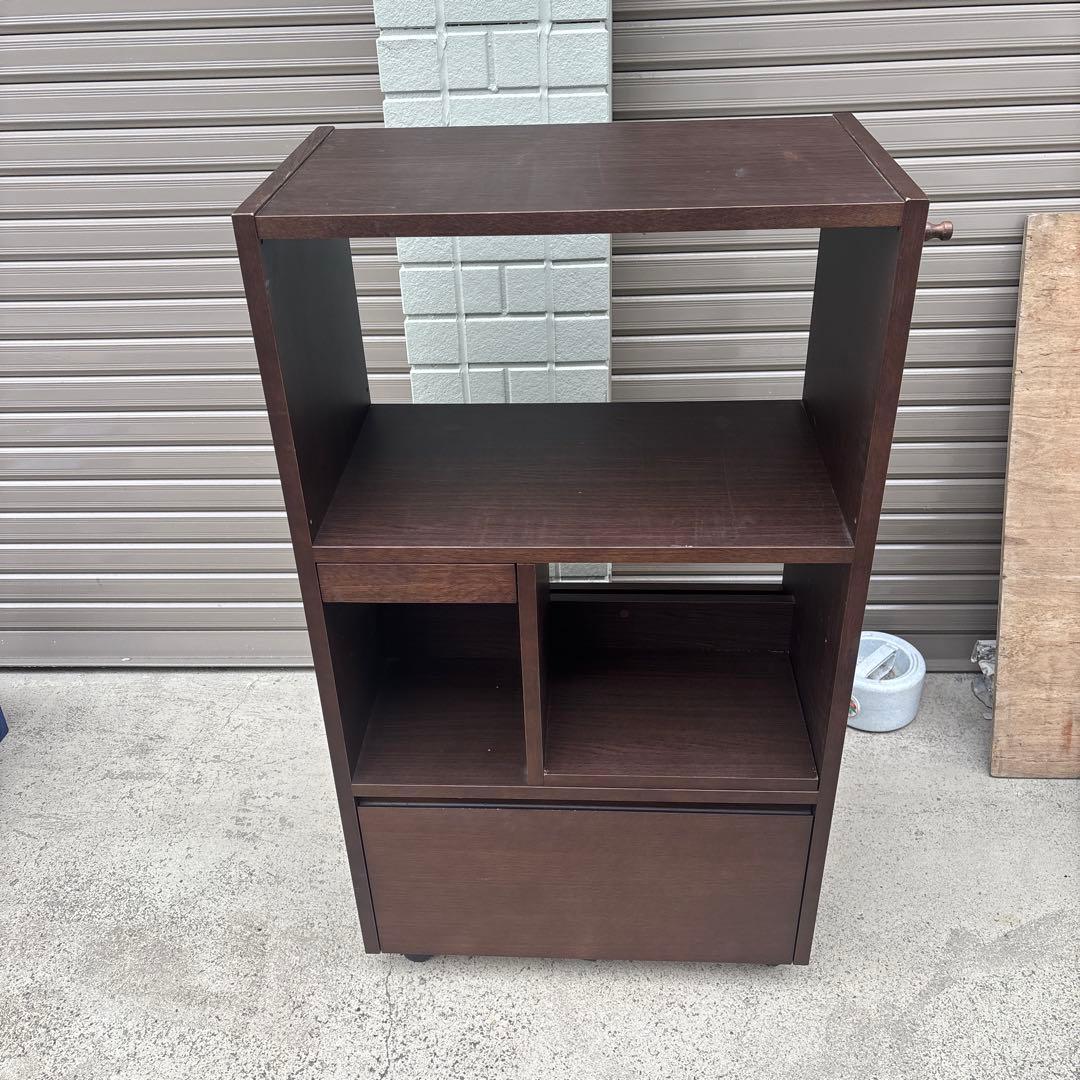 カリモク　ワゴン　飾り棚　オーク材　サイドボード　シェルフ　北欧