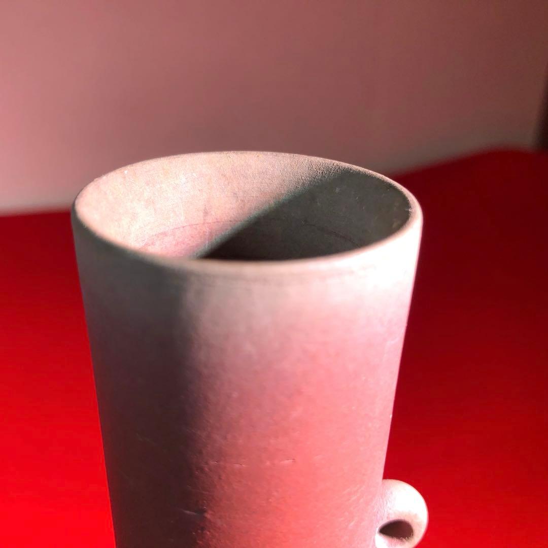 【茶道具】今井政之作　象嵌輪彩花瓶