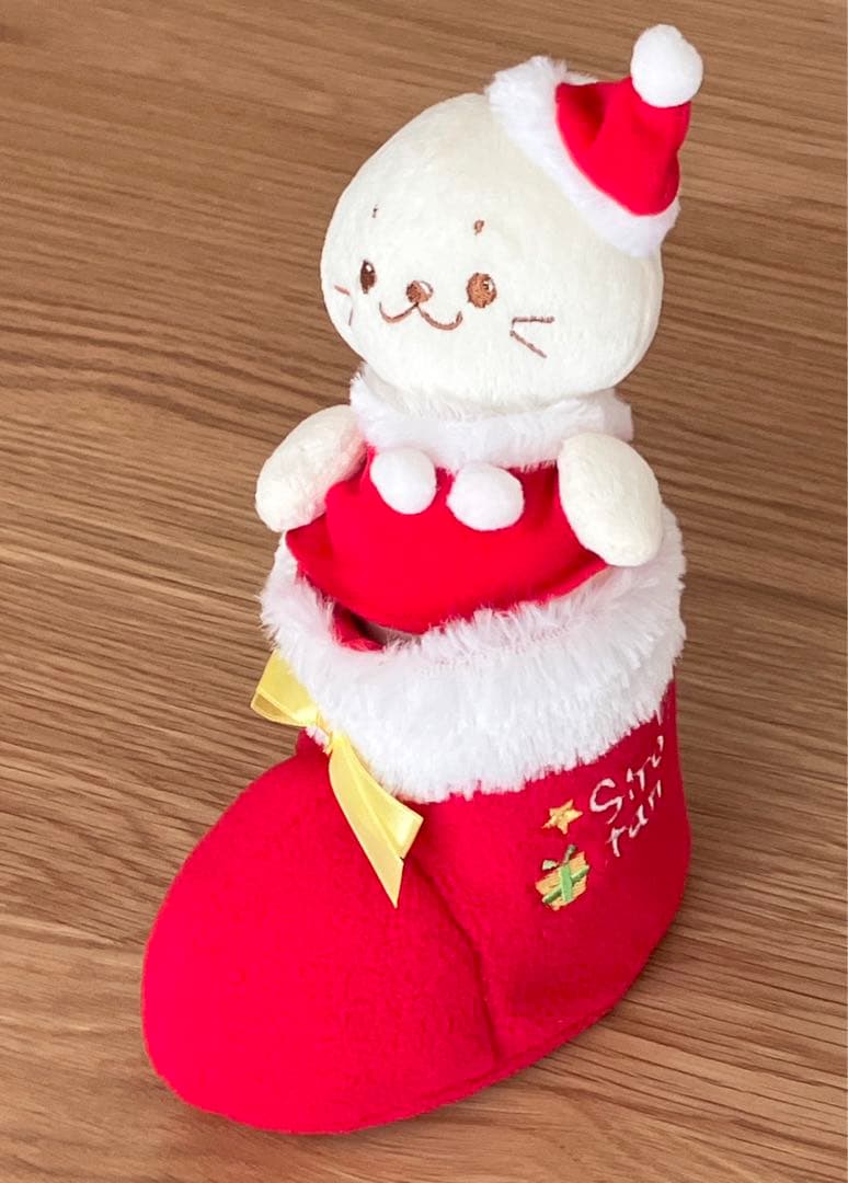 しろたん サンタ クリスマスブーツ ぬいぐるみ マスコット 2005年