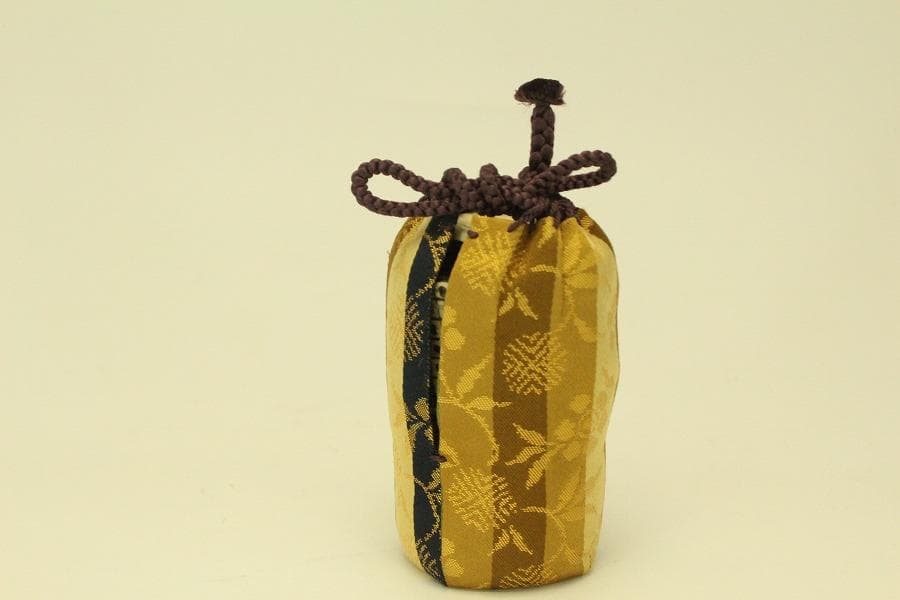 茶道具 黒織部 茶入 瑞光窯 辰ニ共箱 美品(A768)