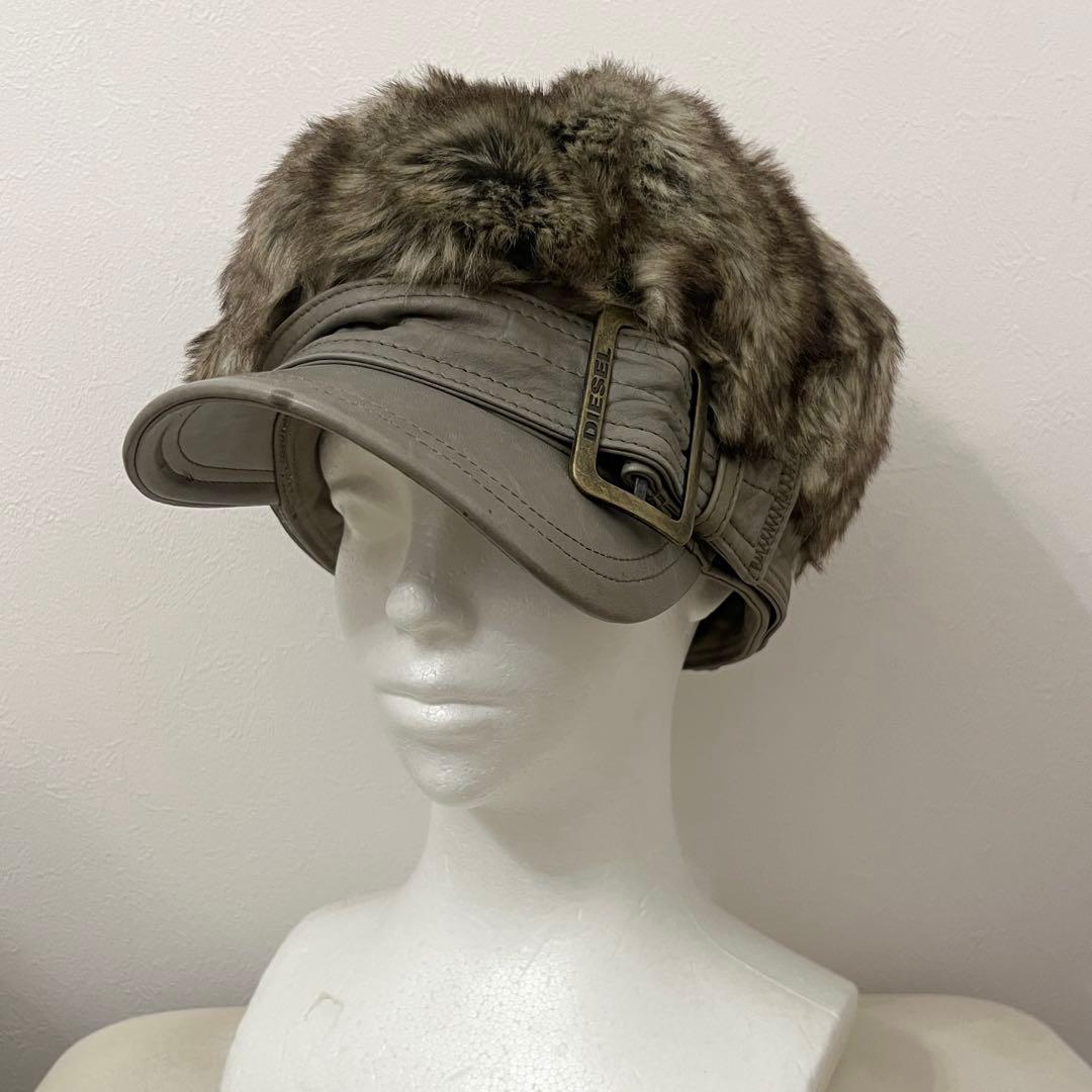 DIESEL ファーキャップ grunge archive y2k