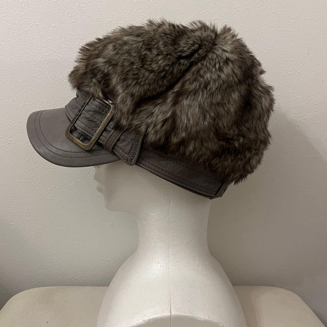 DIESEL ファーキャップ grunge archive y2k