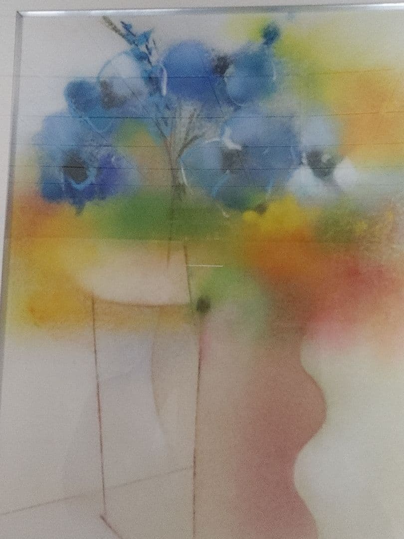 真作保証　エラン　ルトゥシュ　青い花