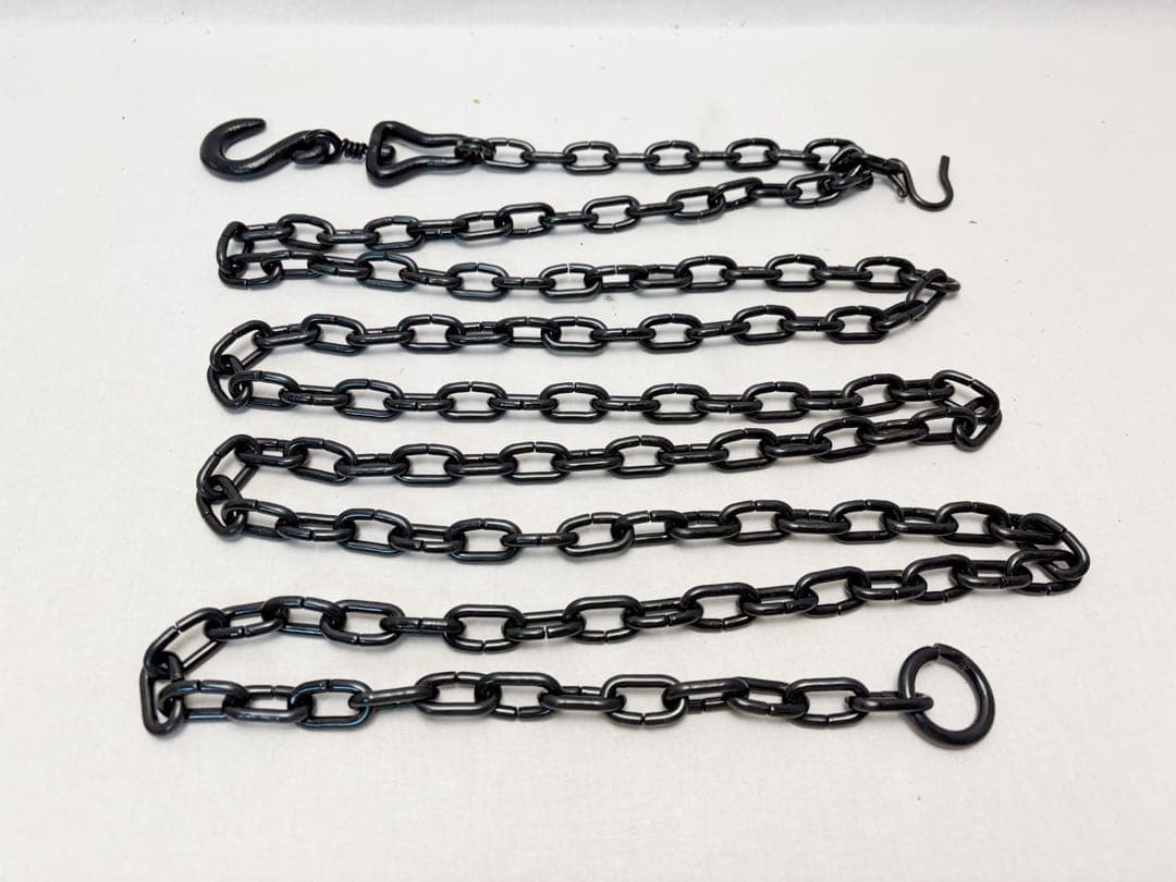 未使用 茶道具 金工師 木村清五郎作 釚鎖弦道具 釜環 鎖 弦 釣釜道具 共箱