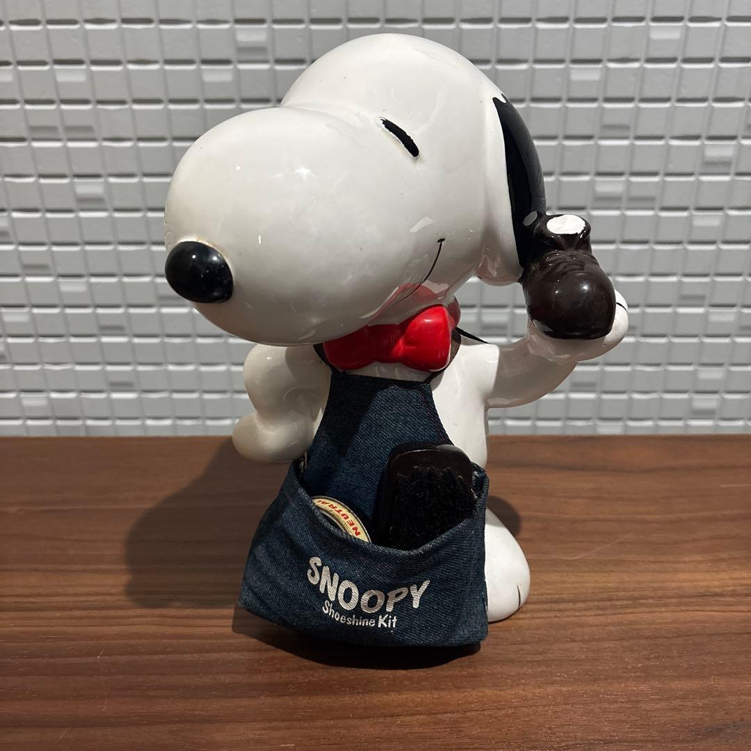 SNOOPY スヌーピー シューシャインキット 陶器 レトロ レア 希少 デニム