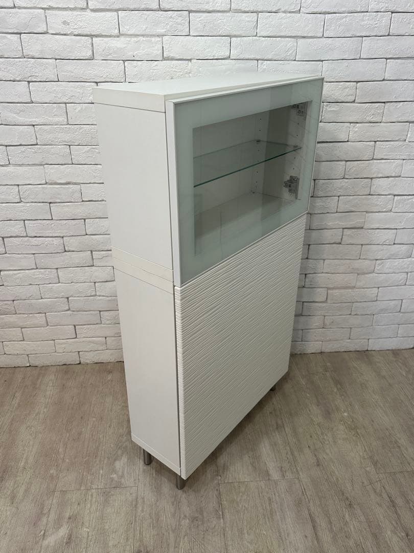 A 【東京都内23区配送無料】棚　収納　陳列　リビング　キッチン　食器棚　ガラス