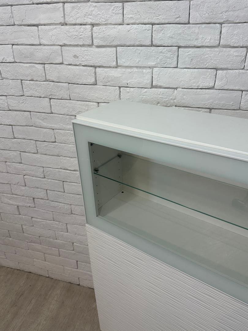 A 【東京都内23区配送無料】棚　収納　陳列　リビング　キッチン　食器棚　ガラス