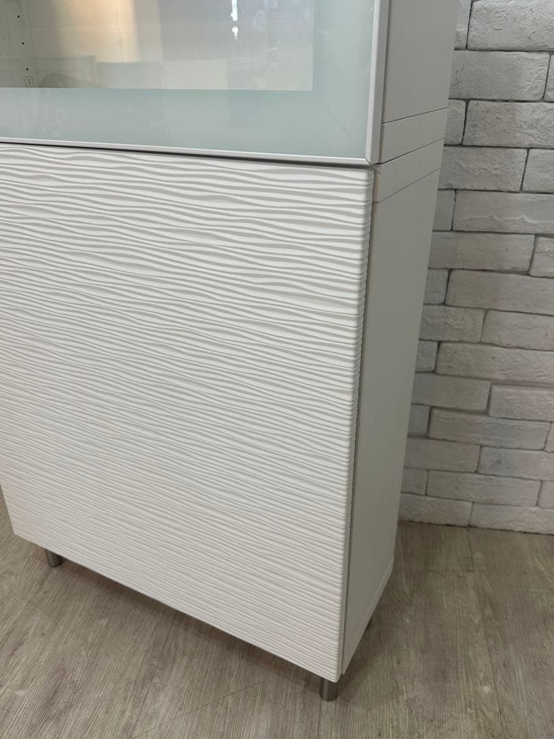 A 【東京都内23区配送無料】棚　収納　陳列　リビング　キッチン　食器棚　ガラス