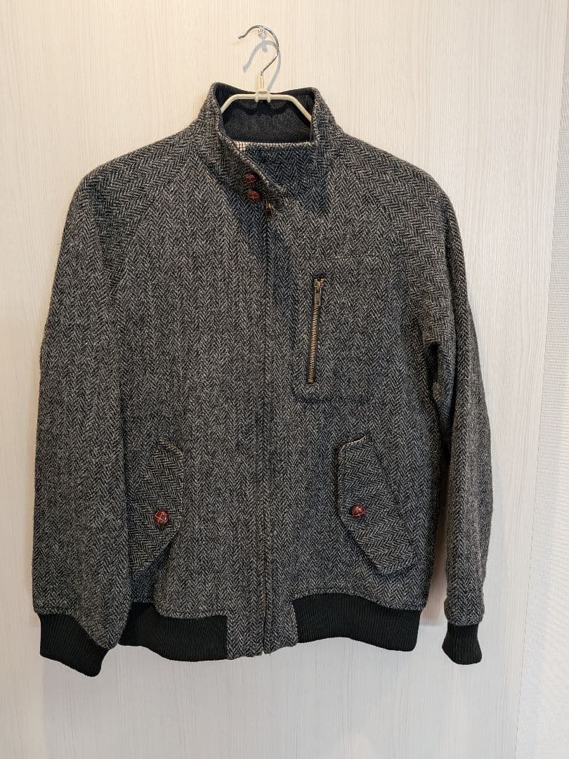 ヘリンボーンクラブ　ハリスツイードジャケット