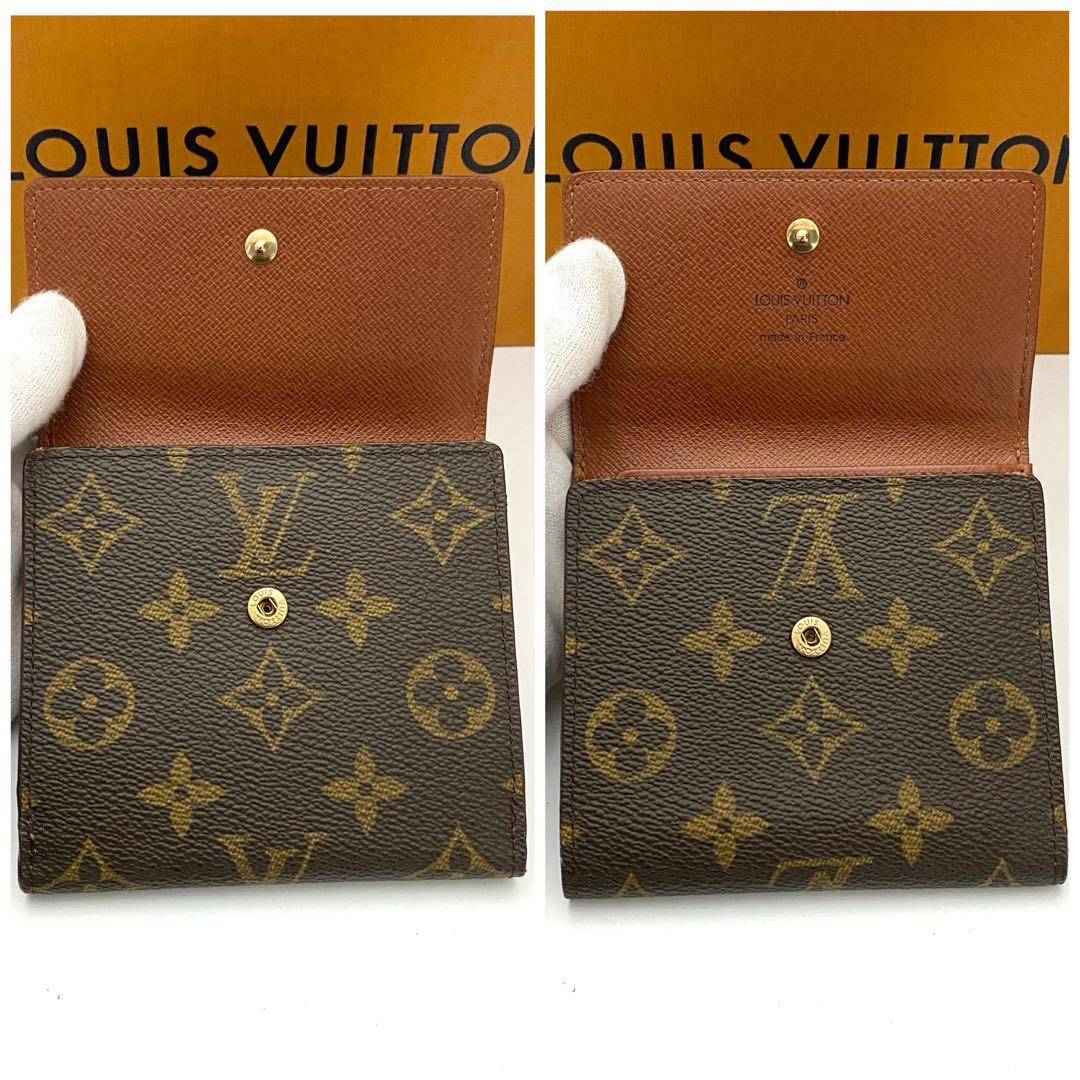 訳あり未使用品　ルイヴィトン　モノグラム　エリーズ　折り財布　wホック