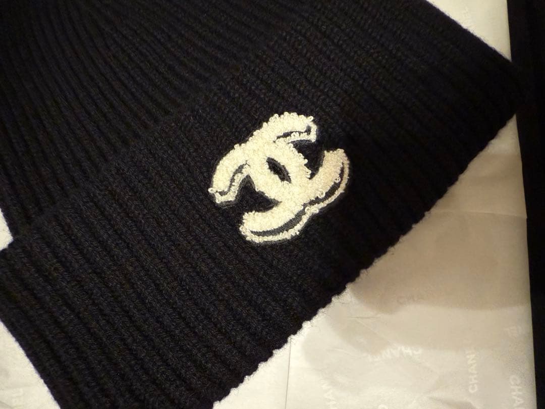 新品未使用★CHANEL25B新作★ココマーク ニット帽★