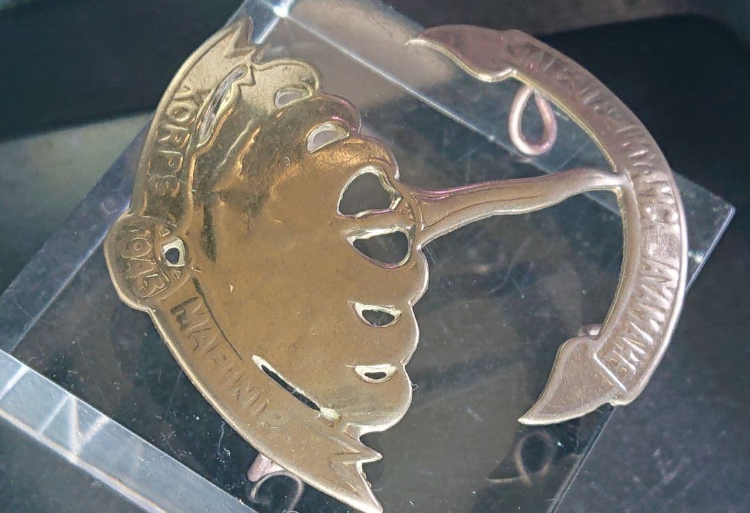 極希少【インドネシア海兵隊/海軍傘下】独立戦争創設当初非売頒布品帽章所属章実物