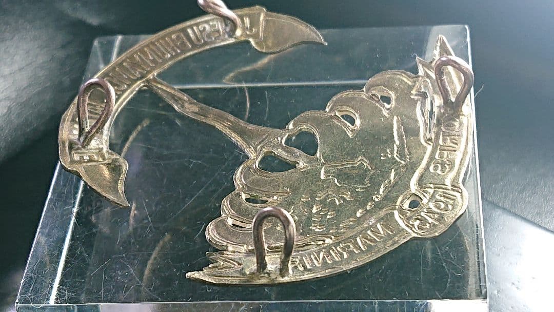 極希少【インドネシア海兵隊/海軍傘下】独立戦争創設当初非売頒布品帽章所属章実物