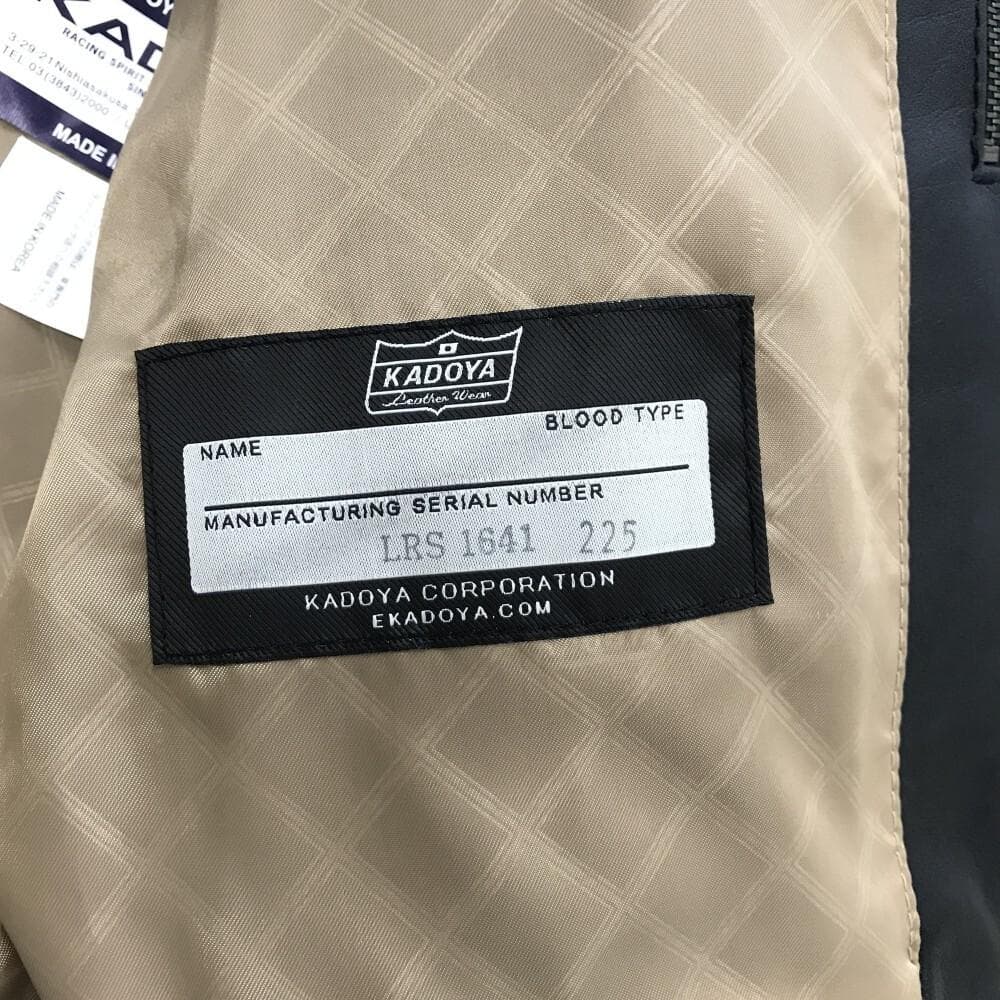 KADOYA カドヤ K's Leather TCR-2 レザージャケット 黒