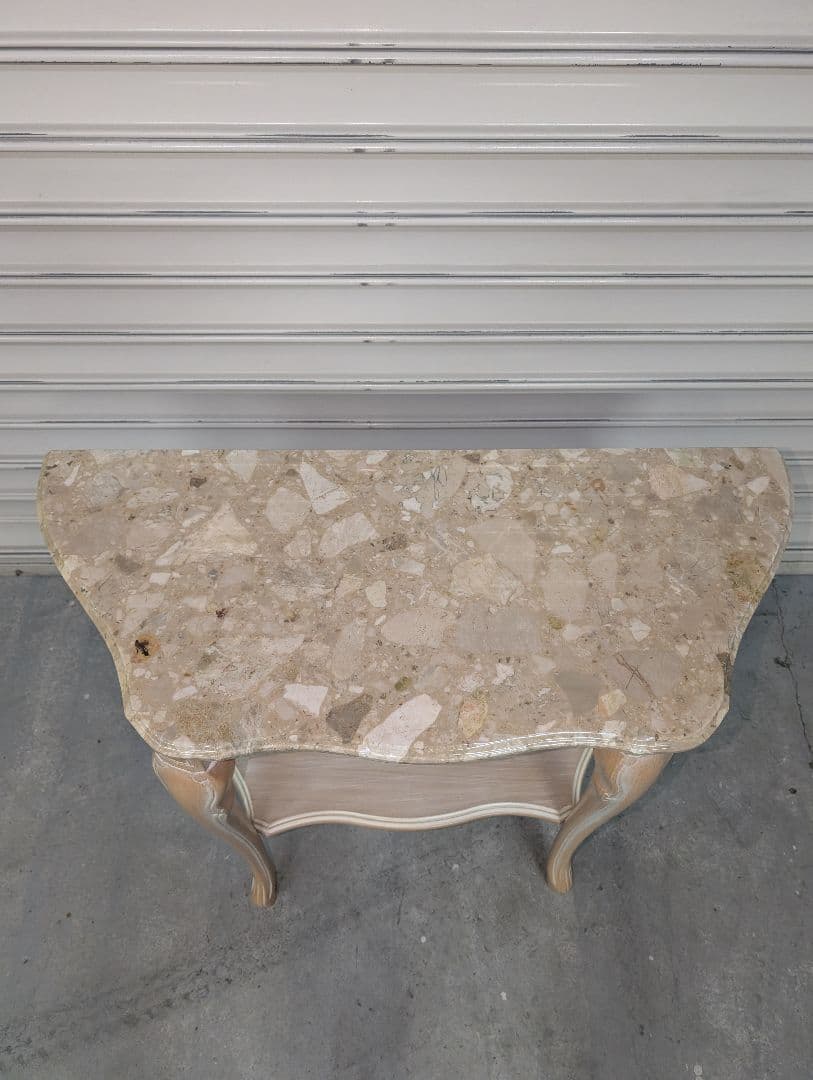 【送料込み】アンティークヨーロピアン コンソールテーブル 大理石調天板