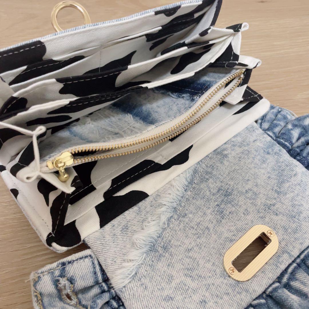 デニム リメイク フリル 長財布