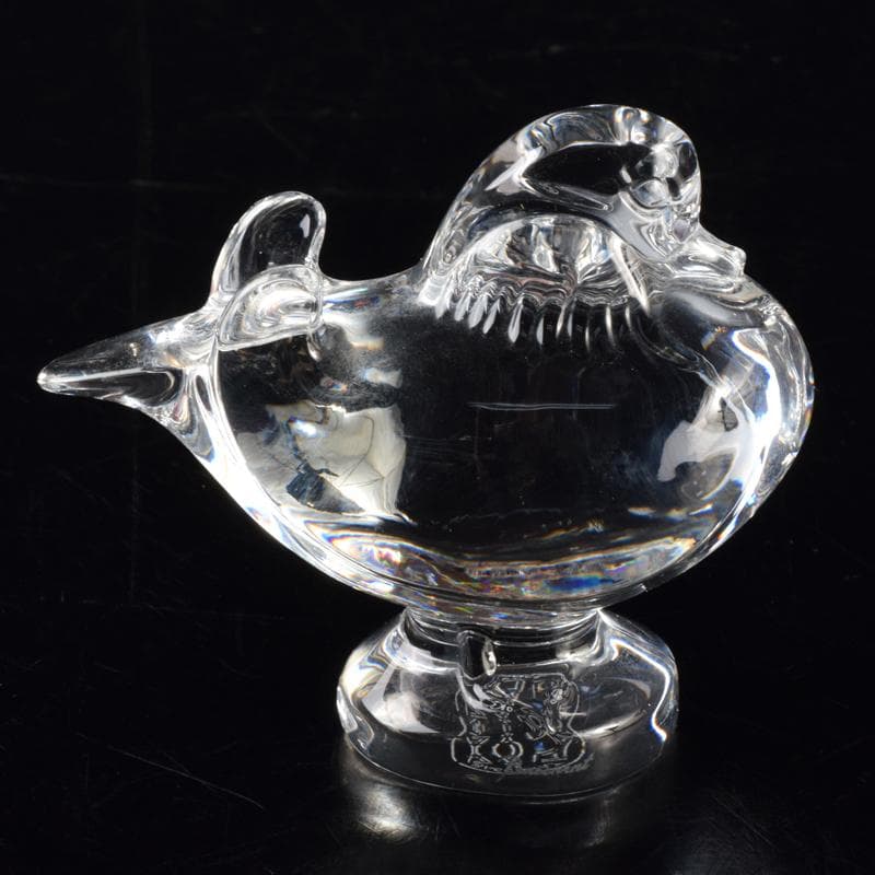 Baccarat　バカラ　クリスタルガラス　鳥　置物　箱付　V　6996