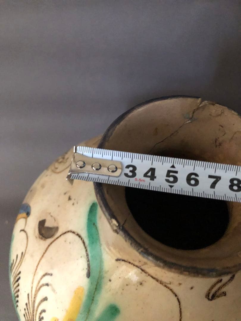 スペイン骨董　エル・ブエンタ・デル・アルゾビス窯　片手壺、水差し　アンティーク