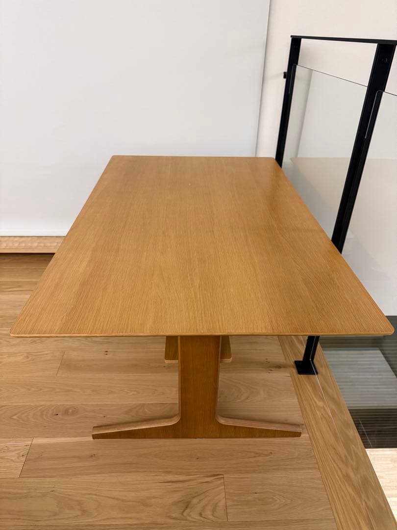 【塩分太郎】無印良品 リビングでもダイニングでもつかえるテーブル　オーク