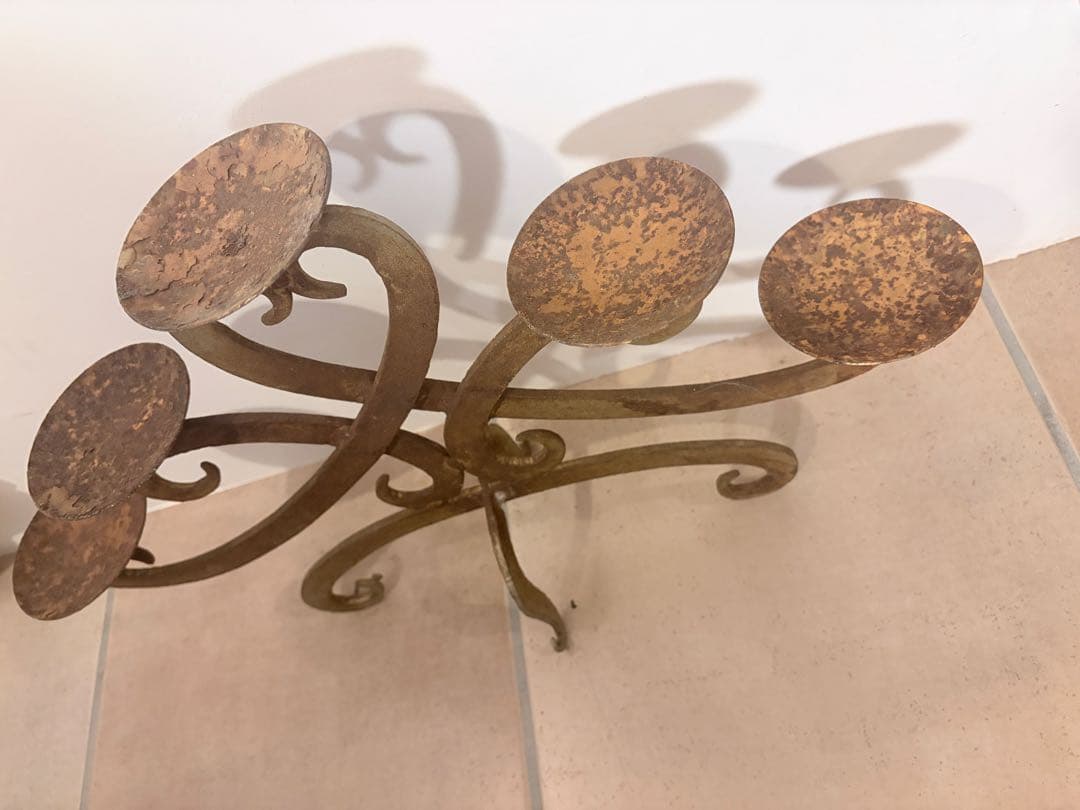 アンティークキャンドルスタンド 5灯 ヨーロッパブロカント　鉄製