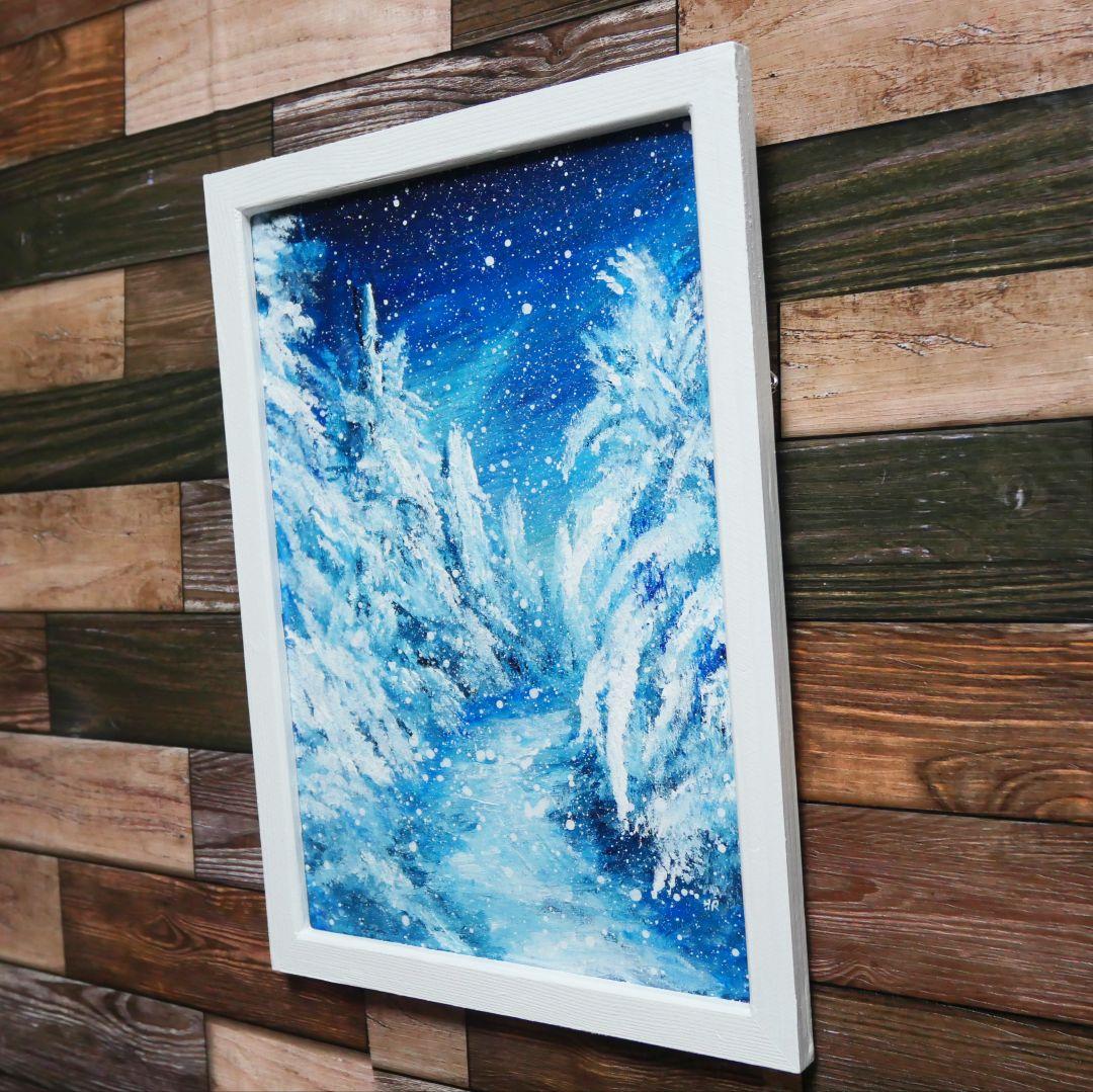 油絵 油彩 油彩画 絵 絵画 【冬景色】