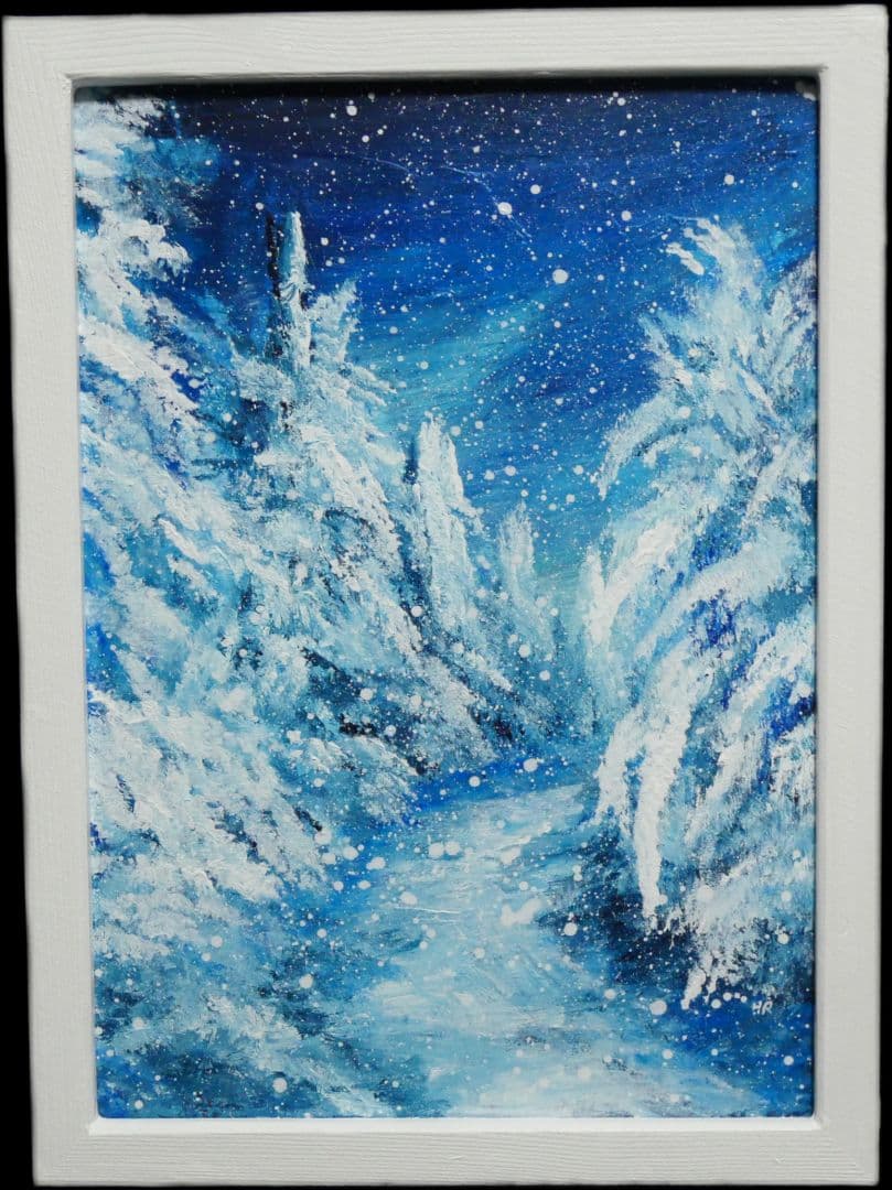 油絵 油彩 油彩画 絵 絵画 【冬景色】