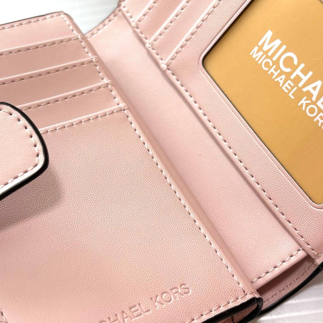 ⭐︎ 【新品、未使用品】かわいい♡マイケルコース 2つ折り財布　ホワイトピンク