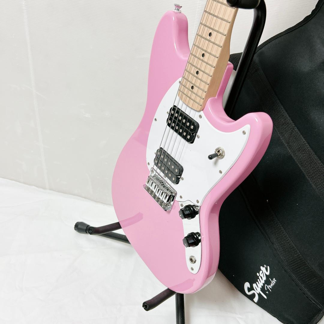 美品 Squier スクワイヤー Mustang ムスタング ピンク ケース付き