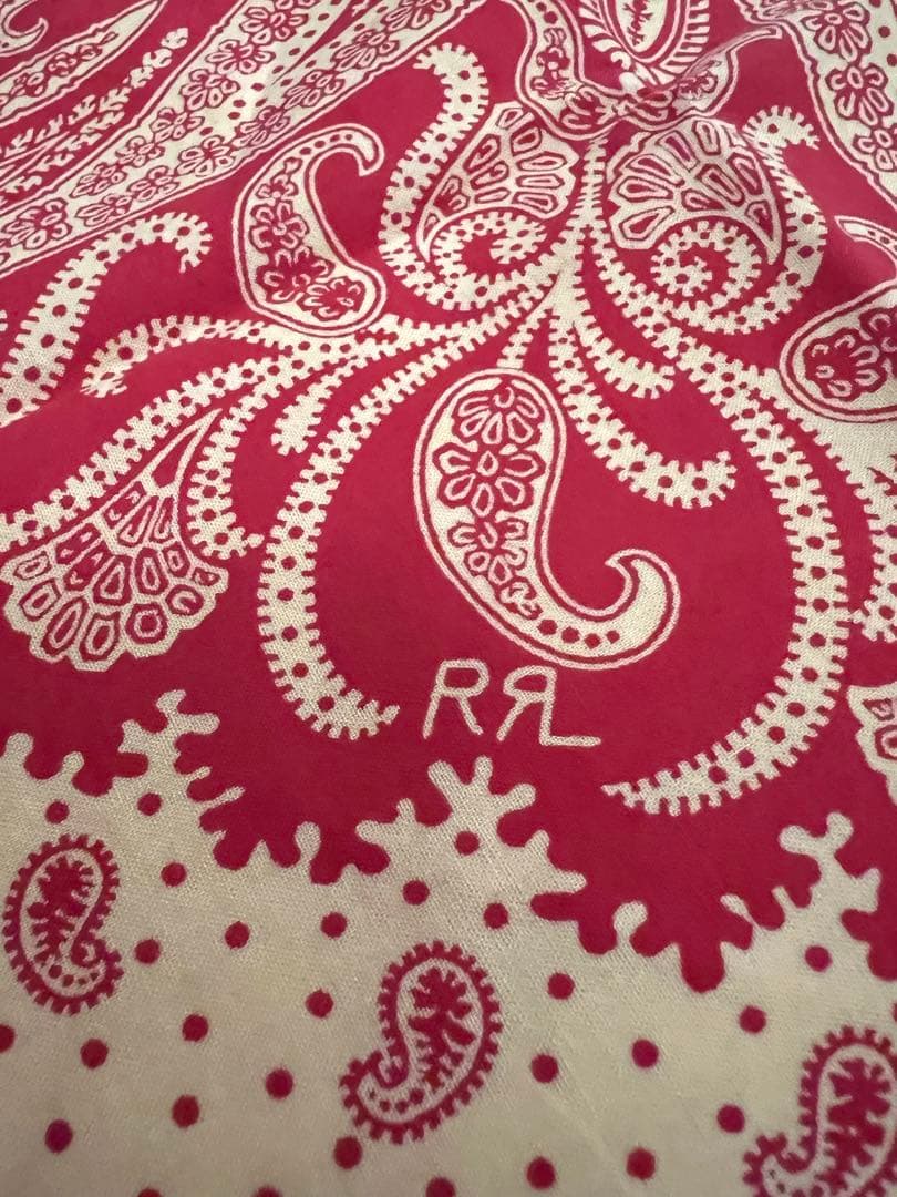 RRL ペイズリー柄バンダナ 赤
