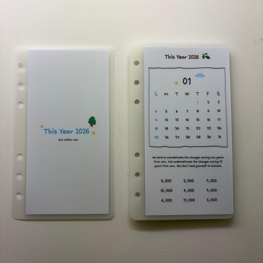 This year 2026 リフィル　韓国　貯金