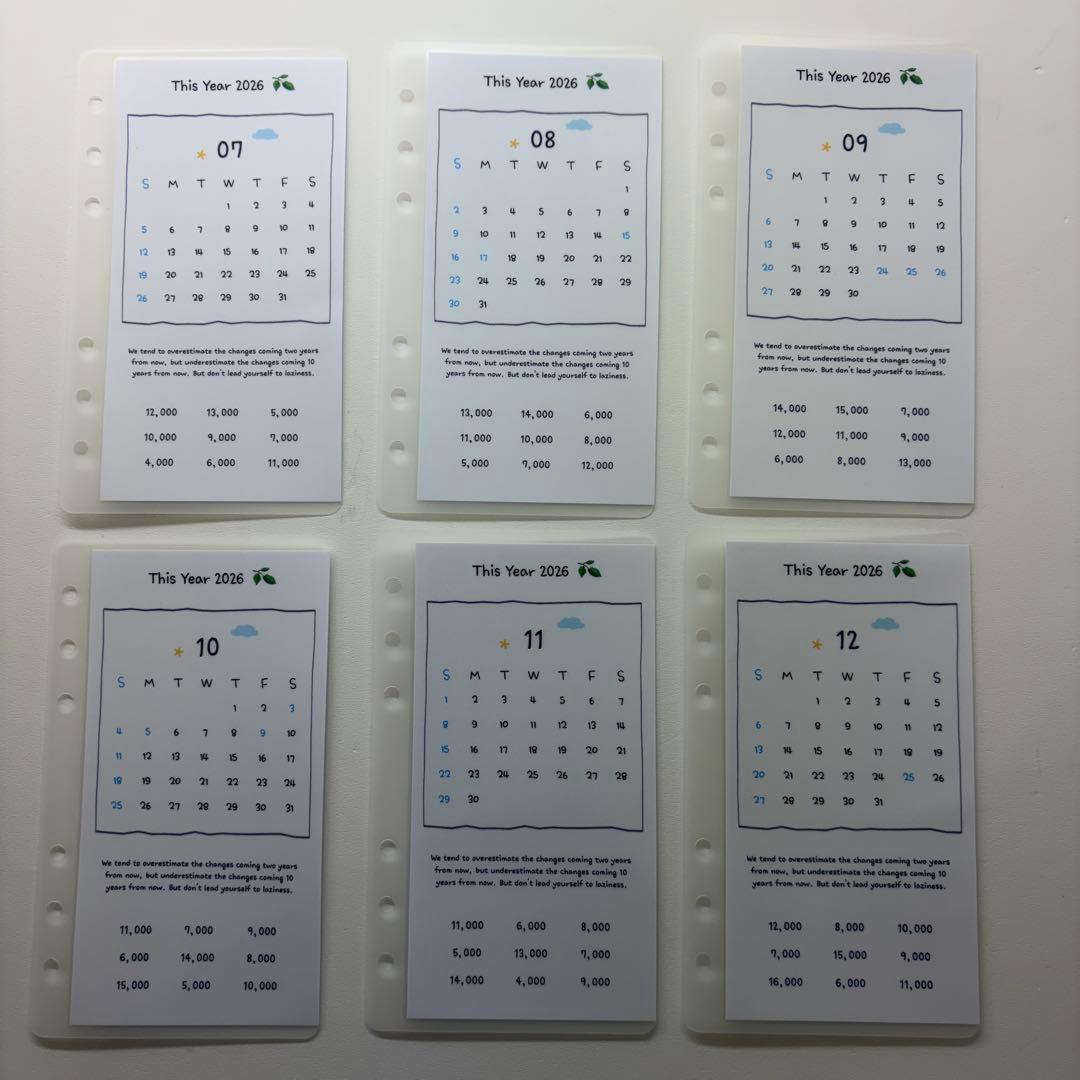 This year 2026 リフィル　韓国　貯金