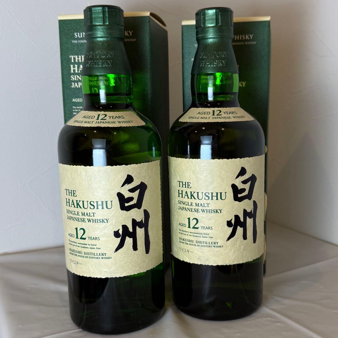 【新品未開封】白州12年 シングルモルト２本セット【百貨店購入】