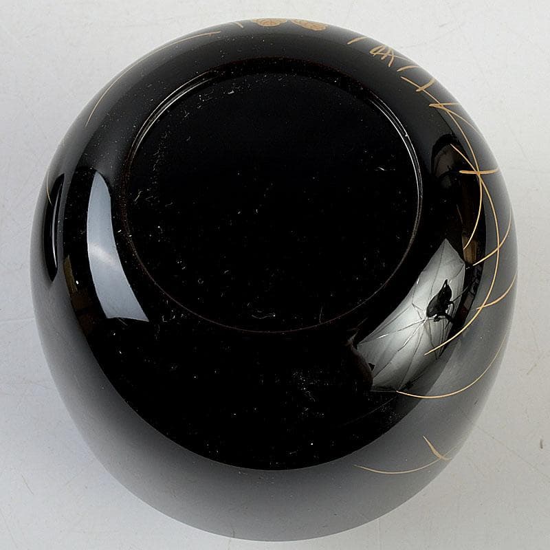 茶道具　長谷川恵史作　螺鈿装飾　鈴虫蒔絵　棗　共箱　V　9349