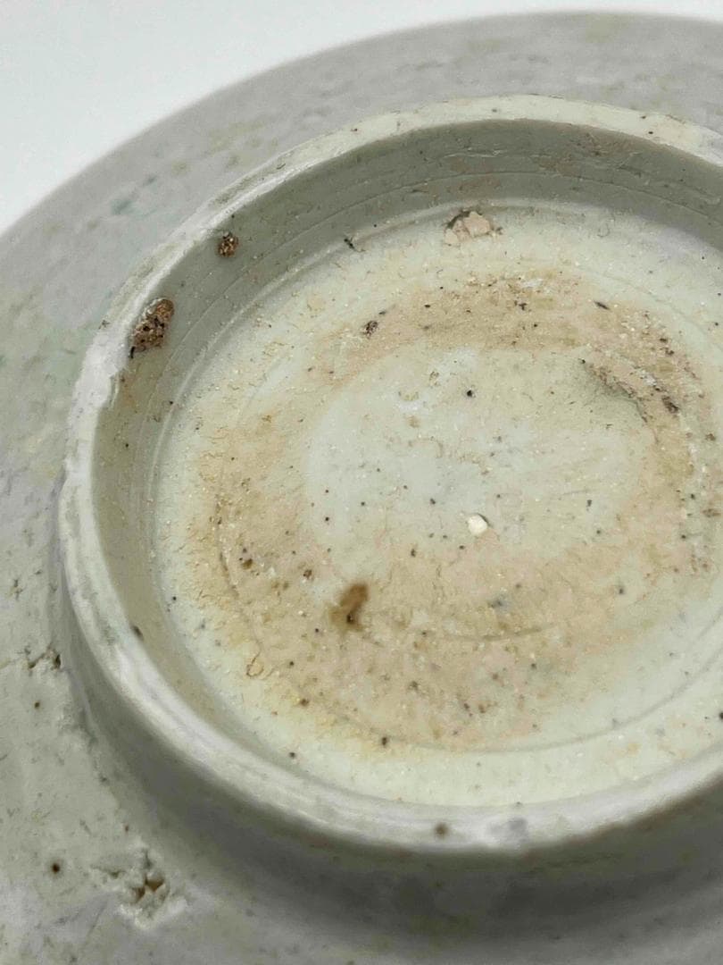 宋時代　青白磁刻花魚藻文盤　茶碗　茶鉢　景徳鎮　影青　唐物(E-46)