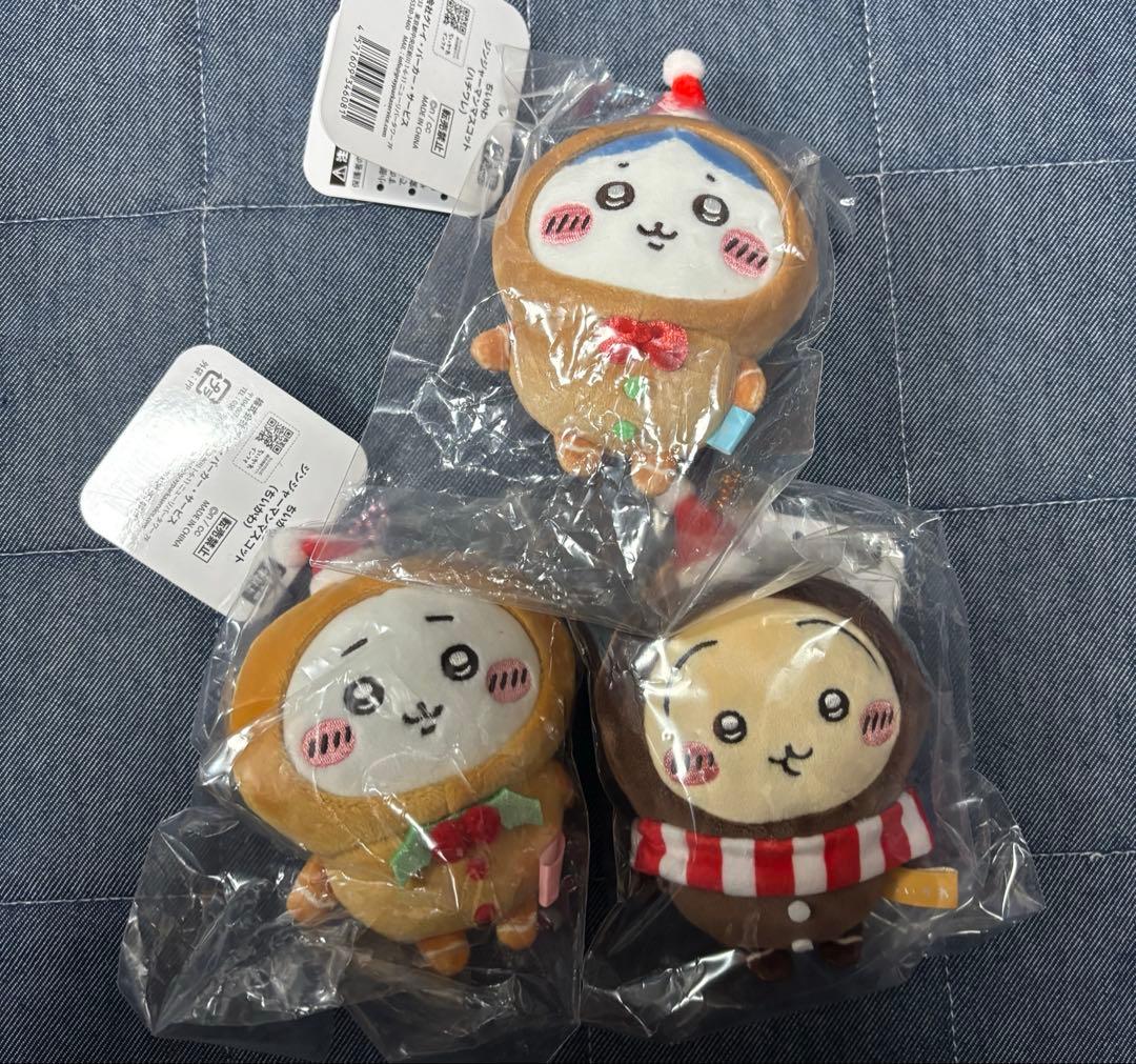 ちいかわ　ジンジャーマンマスコット　ちいかわ＆ハチワレ＆うさぎ　3種セット